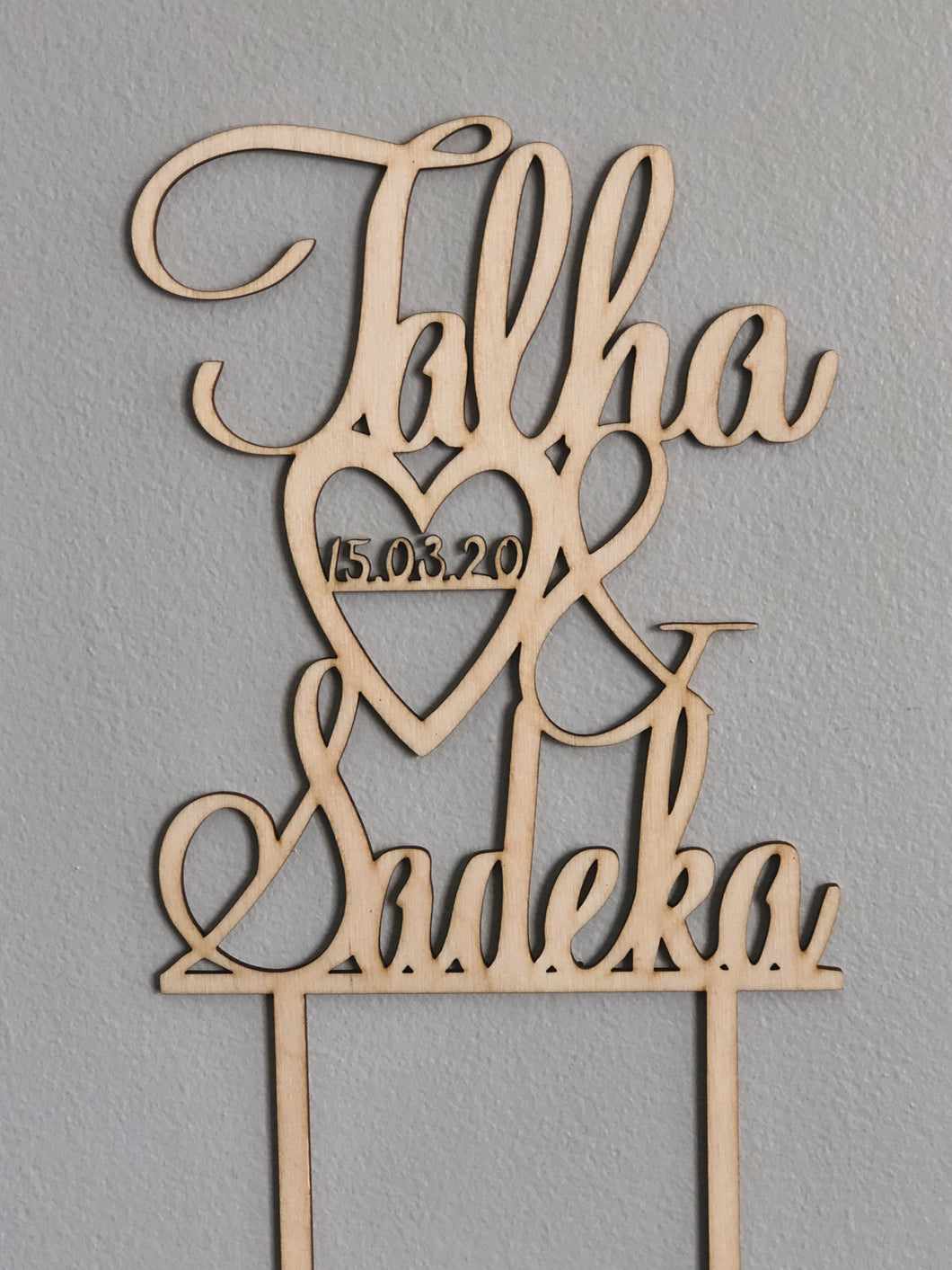 Wooden Cake Topper